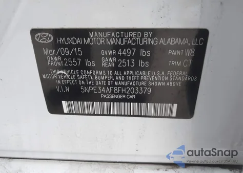 2015 Hyundai Sonata Sport from USA, damaged, VIN 5NPE34AF8FH203379